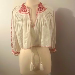 Free People cropped pheasant top.